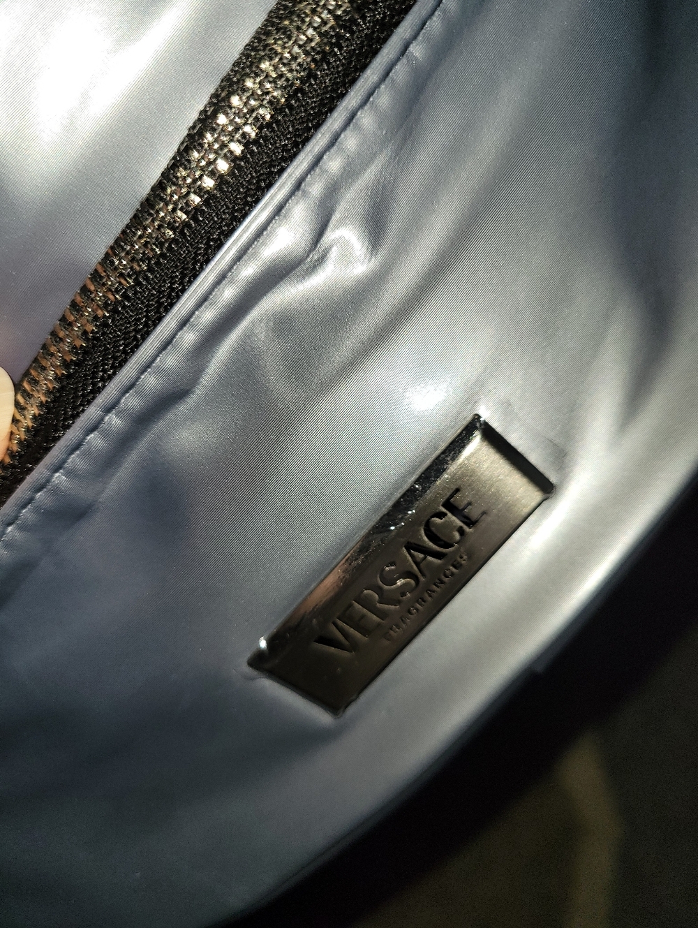 Versace Silver Belt Bag Travel Pouch Fanny Pack NWOT - Picture 4 of 10